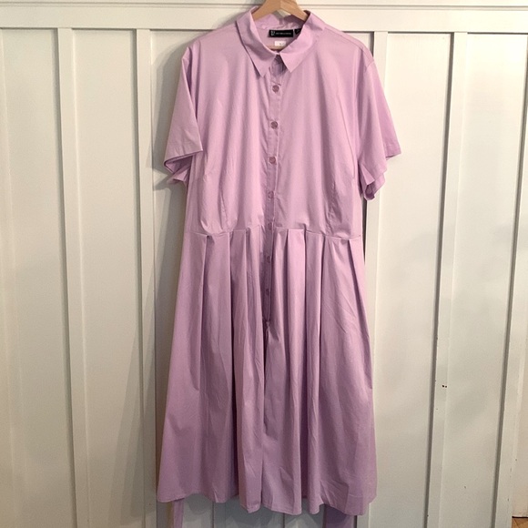 New York & Company Dresses & Skirts - NWT New York & Company 3X Lilac Shirt Dress
